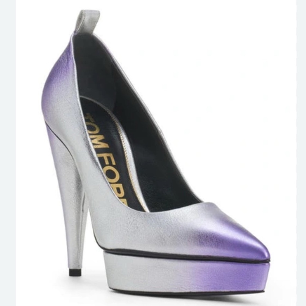 Tom Ford Silver and Purple Ombré Stiletto Heels